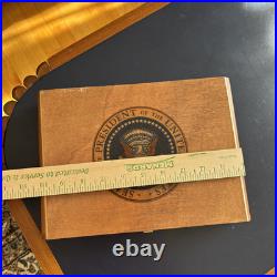 Empty Wooden Churchill PRESIDENT Of US Seal Limited Edition Cigar Box SCARCE
