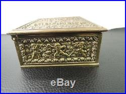 Erhard & Sohne Jugendstil Art Nouveau Bronze Jewelry Humidor Cigar Box Cherubs