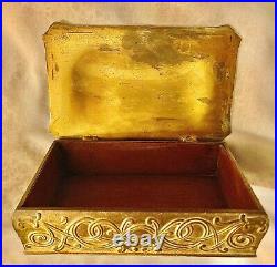 Exquisitely Made Heavy Bronze Cigarette And/Or Jewelry Box