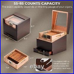 FT-2041 Cigar Humidor Box for 85 Counts, Front See-Through Design, Spanish Cedar FT-2041 Cigar Humidor Box for 85 Counts, Front See-Through Design, Spanish Cedar