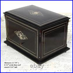 Fab Antique French TAHAN Napoleon III 12 Cigar Presenter Box, Chest, Tantalus Fab Antique French TAHAN Napoleon III 12 Cigar Presenter Box, Chest, Tantalus