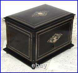 Fab Antique French TAHAN Napoleon III 12 Cigar Presenter Box, Chest, Tantalus Fab Antique French TAHAN Napoleon III 12 Cigar Presenter Box, Chest, Tantalus