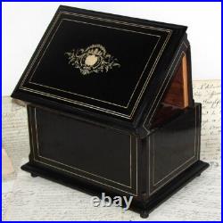 Fab Antique French TAHAN Napoleon III 12 Cigar Presenter Box, Chest, Tantalus Fab Antique French TAHAN Napoleon III 12 Cigar Presenter Box, Chest, Tantalus
