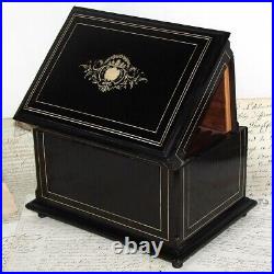 Fab Antique French TAHAN Napoleon III 12 Cigar Presenter Box, Chest, Tantalus