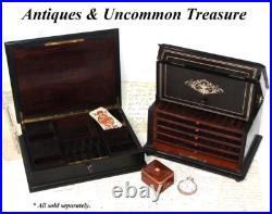 Fab Antique French TAHAN Napoleon III 12 Cigar Presenter Box, Chest, Tantalus Fab Antique French TAHAN Napoleon III 12 Cigar Presenter Box, Chest, Tantalus