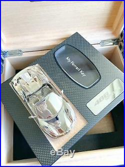 Ferrari 488 Spider Carbon Fiber Cigar Humidor Key Box