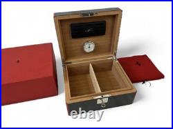 Ferrari Cigar Humidor Box In Carbon Fiber And Cedar Wood Official Accessory