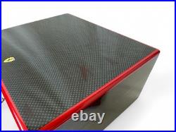 Ferrari Cigar Humidor Box In Carbon Fiber And Cedar Wood Official Accessory