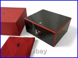 Ferrari Cigar Humidor Box In Carbon Fiber And Cedar Wood Official Accessory