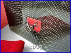 Ferrari Cigar Humidor Box In Carbon Fiber And Cedar Wood Official Accessory