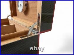 Ferrari Cigar Humidor Box In Carbon Fiber And Cedar Wood Official Accessory