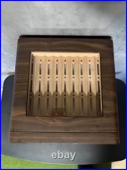 Flauno Cigar Humidor Cabinet 80+ Capacity Digital Hygrometer LED Lighting