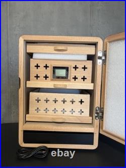 Flauno Cigar Humidor Cabinet 80+ Capacity Digital Hygrometer LED Lighting