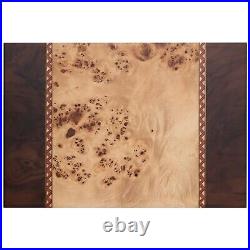 Florina Cigar Humidor Wood Box, Walnut and Mappa Burl Wood 80 Cigars Storage