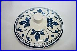 Fonseca White and Blue Ceramic Humidor Jar
