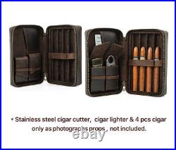 For 4 Cigars Travel Case Humidor Cigar Box Purse Vintage Handbag Cigars Boxes