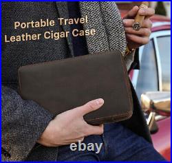For 4 Cigars Travel Case Humidor Cigar Box Purse Vintage Handbag Cigars Boxes