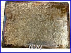 Franz Von Defregger Silver Letztes Aufgebot Cedar Lined Humidor Cigar Box