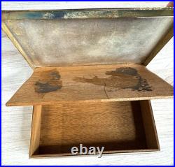 Franz Von Defregger Silver Letztes Aufgebot Cedar Lined Humidor Cigar Box