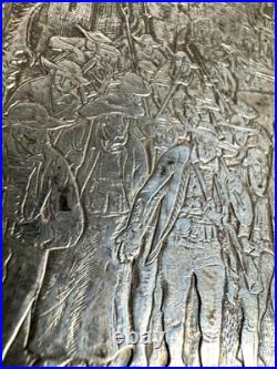 Franz Von Defregger Silver Letztes Aufgebot Cedar Lined Humidor Cigar Box
