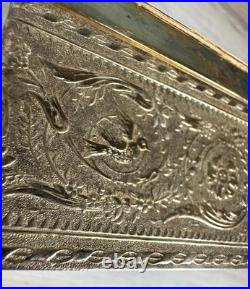 Franz Von Defregger Silver Letztes Aufgebot Cedar Lined Humidor Cigar Box