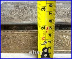 Franz Von Defregger Silver Letztes Aufgebot Cedar Lined Humidor Cigar Box