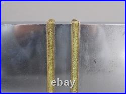 French Art Deco Cigar Humidor Chrome Brass Leather Luxury Box 1930s Vintage