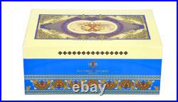 Fuente Opus X Society Cigar Humidor, Global Collection, Blue & Creme, New In Box
