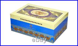 Fuente Opus X Society Cigar Humidor, Global Collection, Blue & Creme, New In Box