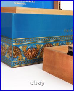 Fuente Opus X Society Cigar Humidor, Global Collection, Blue & Creme, New In Box