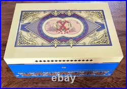 Fuente Opus X Society Cigar Humidor, Global Collection, Blue & Creme, New In Box