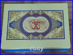 Fuente Opus X Society Cigar Humidor, Global Collection, Blue & Creme, New In Box