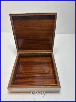 GUCCI Vintage Humidor Cigar Box GG Logo 1970s Bamboo Motif Collector's Item