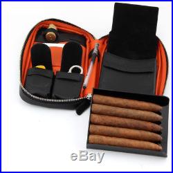 Gadgets Leather Travel Case Portable Cigar Humidor Storage Carrying Bag with Box