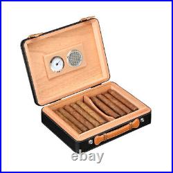 Galiner 25cts Cigar Humidor Humidifier Cedar Wooden Storage Box With Hygrometer