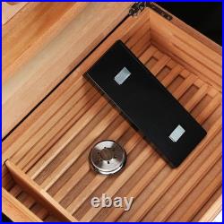 Galiner 30-50ct Cigar Humidor Cedar Wood Large Storage Box Holder With Humidifier Galiner 30-50ct Cigar Humidor Cedar Wood Large Storage Box Holder With Humidifier
