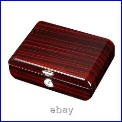 Galiner 35CT Cedar Wood Cigar Humidor With Humidifier Hygrometer Red Storage Box