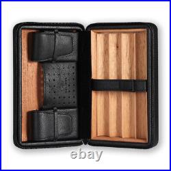 Galiner Cedar Wooden 4ct Cigar Humidor Case With Humidifier Hygrometer Storage Box