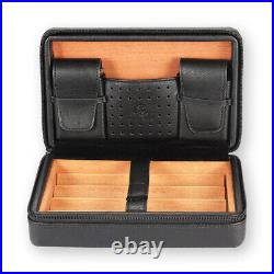 Galiner Cedar Wooden 4ct Cigar Humidor Case With Humidifier Hygrometer Storage Box