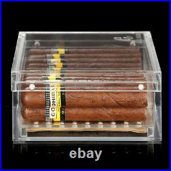 Galiner Clear Acrylic Humidor Cigar Humidor Holds 20-35 Cigars Airtight Box