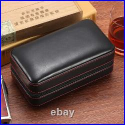 Galiner Travel 6 Slot Cigar Humidor Leather Case Box Cedar Wood Portable Black