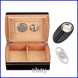 Galiner Travel Wood With Ashtray Cutter Hygrometer Humidifier Cigar Humidor Case