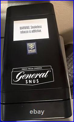 General Swedish Snus Countertop Cooler Lighted Display TESTED Open Box