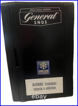 General Swedish Snus Countertop Cooler Lighted Display TESTED Open Box