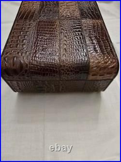 Gentili Humidor Box Embossed Crocodile Leather
