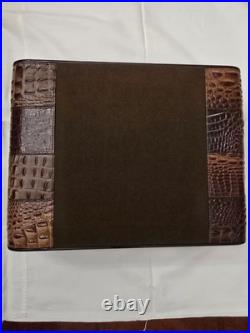 Gentili Humidor Box Embossed Crocodile Leather