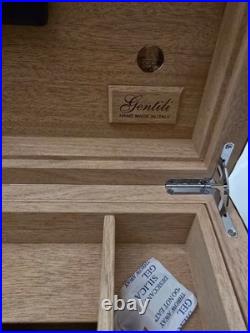 Gentili Humidor Box Embossed Crocodile Leather