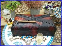 Genuine Cuban Alligator Skin Cedarwood Antique Cigar Humidor Box