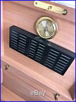 George Burns Humidor Artisanal Marquetry Wood Cigar Box