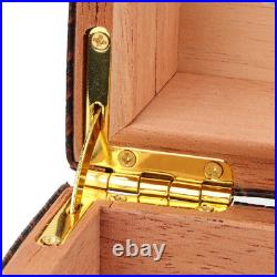Glasstop Cigar Humidor Box With Humidifier Hygrometer For 30 Cigars(Brown)